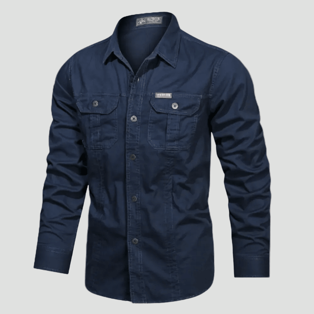 Lightweight Long - Sleeve Outdoor Shirt – Durable Cotton - Blend for Active Use - Bush Range