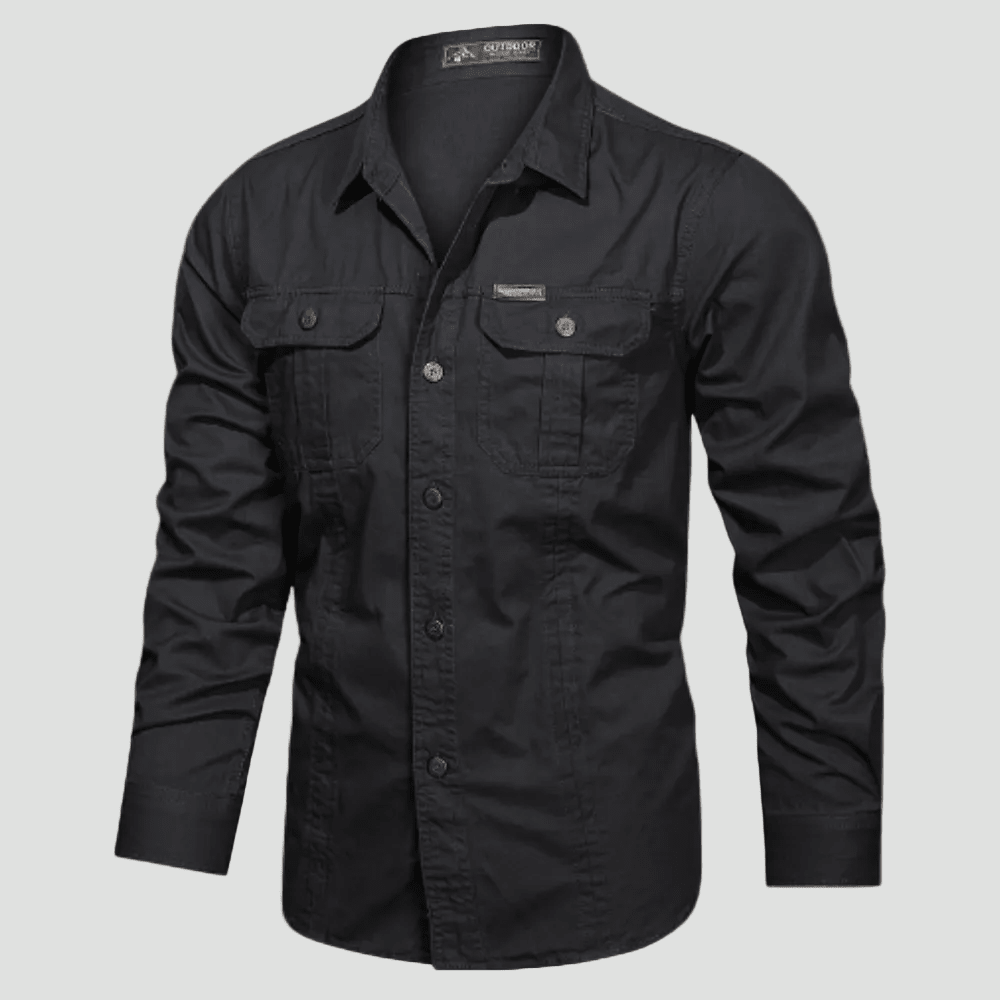 Lightweight Long - Sleeve Outdoor Shirt – Durable Cotton - Blend for Active Use - Bush Range