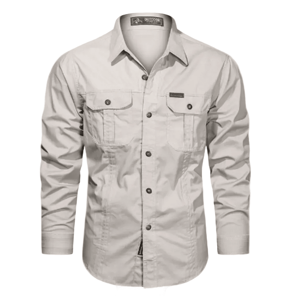 Lightweight Long - Sleeve Outdoor Shirt – Durable Cotton - Blend for Active Use - Bush Range