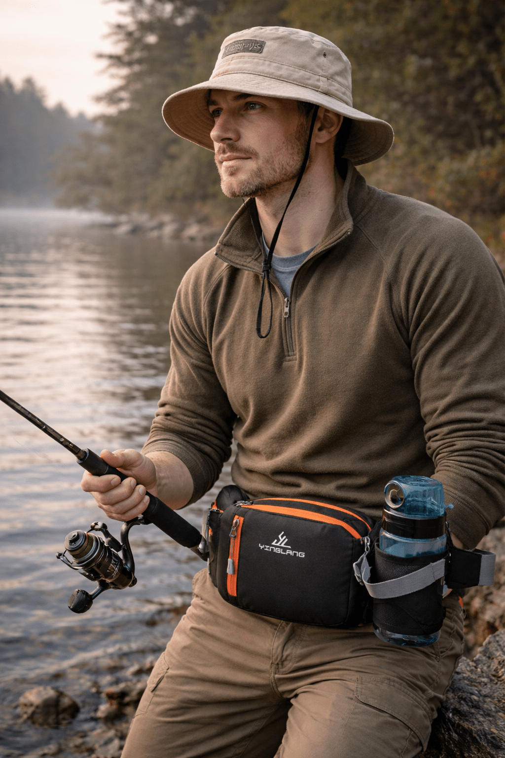Lightweight Water Resistant Outdoor Waist Pack – Bottle Holder Design - Bush Range