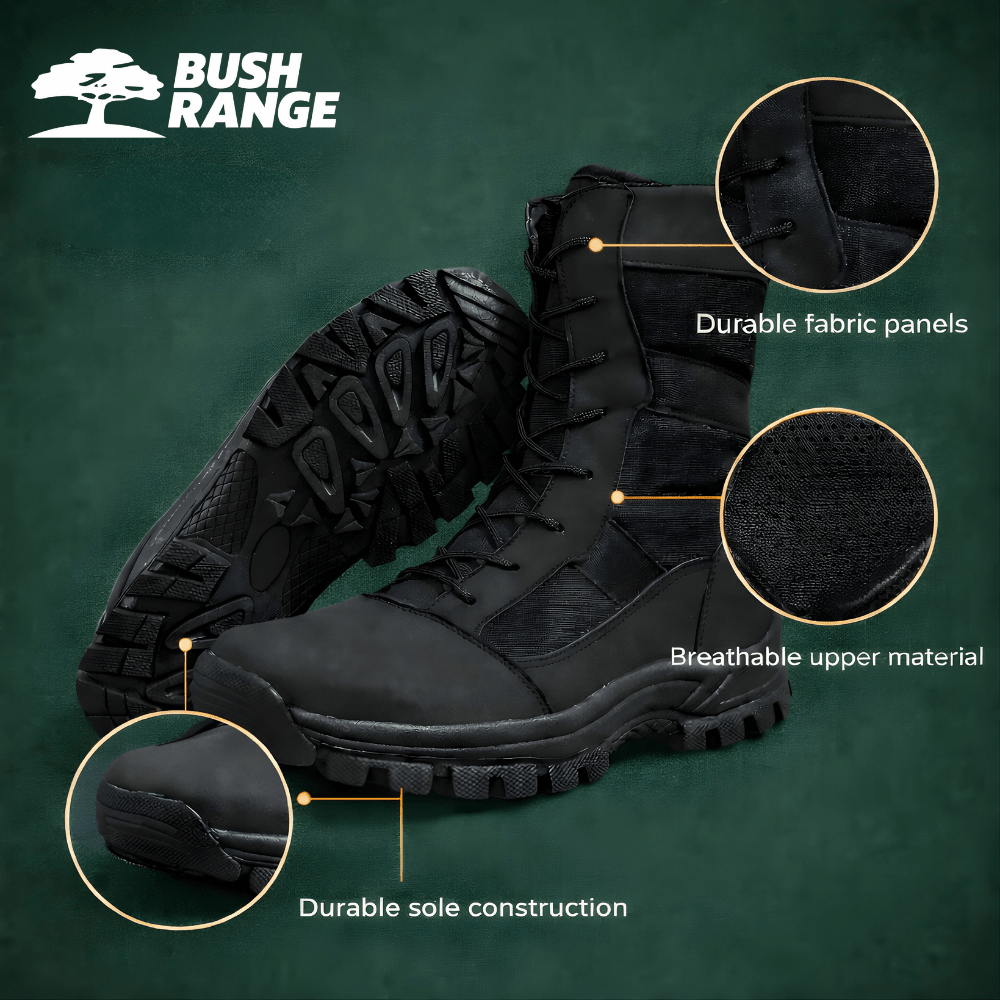 Men’s Camo Hiking Boots – Breathable High - Top Design with Lace - Up Support - Bush Range