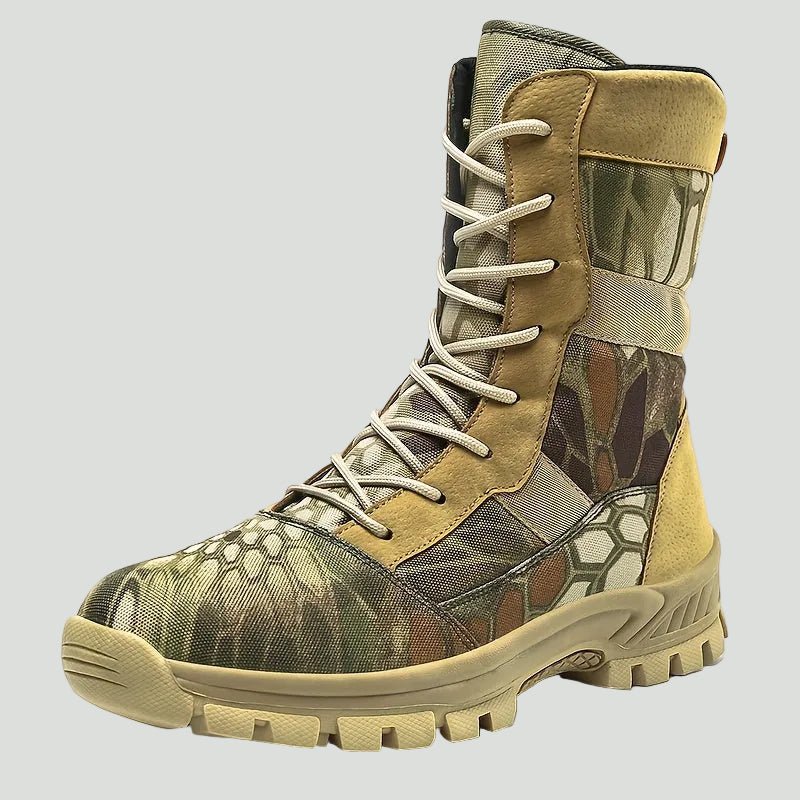 Men’s Camo Hiking Boots – Breathable High - Top Design with Lace - Up Support - Bush Range