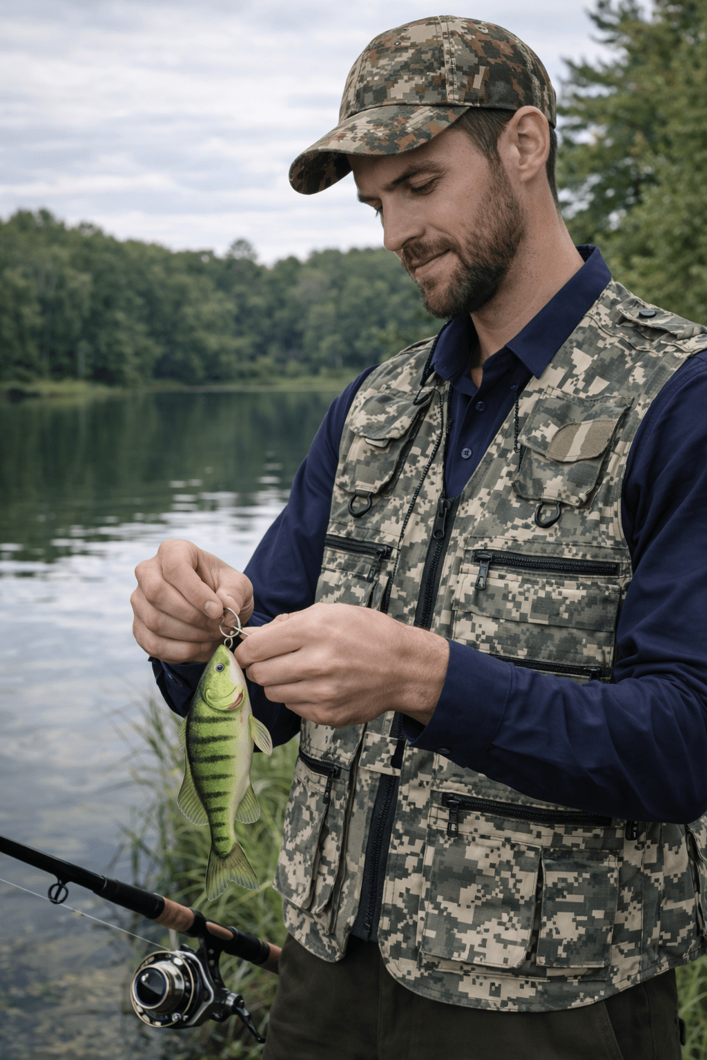 Men’s Camouflage Outdoor Vest – Multi Pocket Utility Design - Bush Range