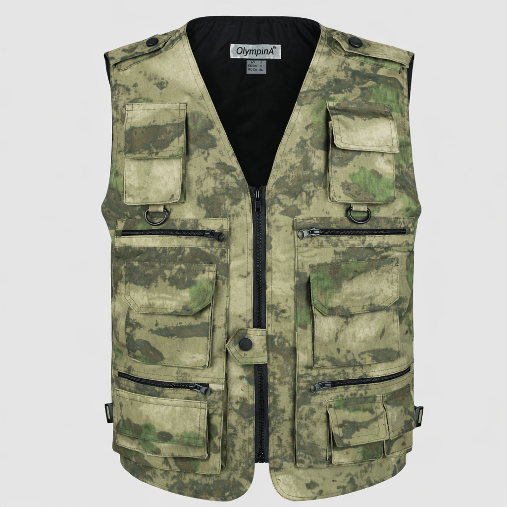 Men’s Camouflage Outdoor Vest – Multi Pocket Utility Design - Bush Range