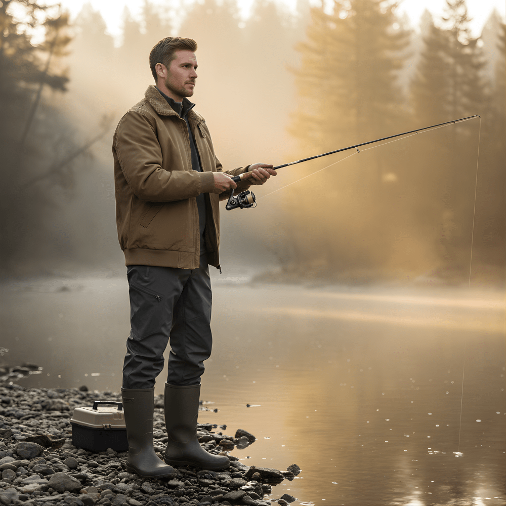 Men’s Durable Outdoor Jacket – Insulated Layer for Cold Weather Use - Bush Range
