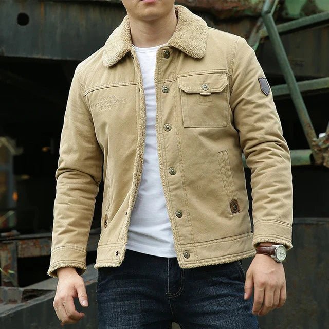 Men’s Insulated Outdoor Jacket – Lined Cargo Design - Bush Range