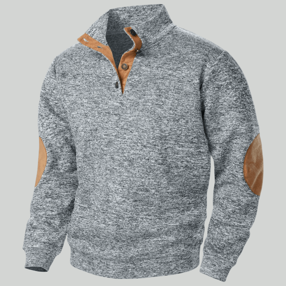 Men’s Knitted Outdoor Sweater – Stand Collar for Cold Weather Use - Bush Range