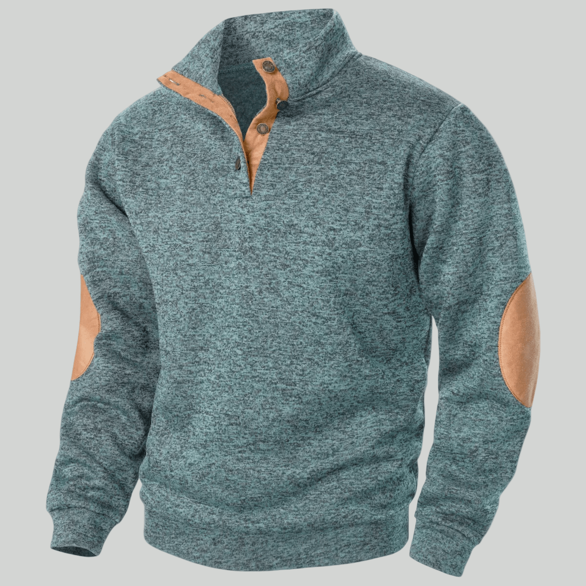 Men’s Knitted Outdoor Sweater – Stand Collar for Cold Weather Use - Bush Range