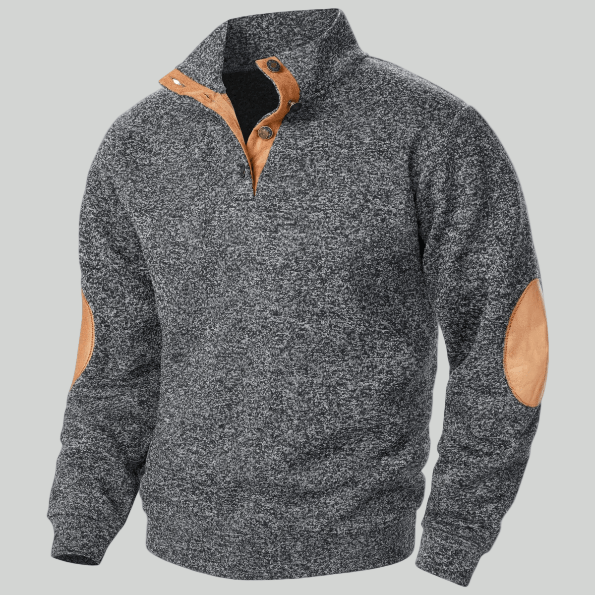 Men’s Knitted Outdoor Sweater – Stand Collar for Cold Weather Use - Bush Range