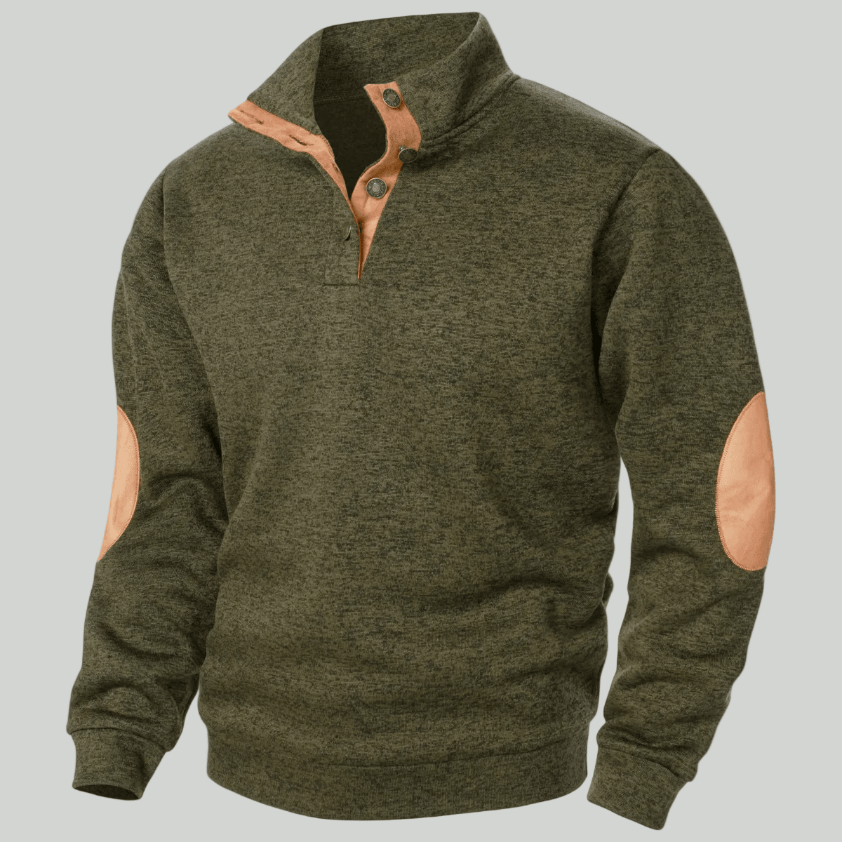Men’s Knitted Outdoor Sweater – Stand Collar for Cold Weather Use - Bush Range