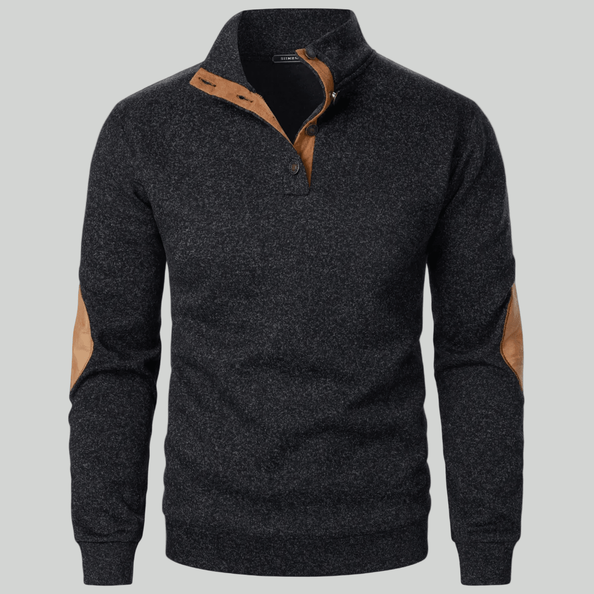 Men’s Knitted Outdoor Sweater – Stand Collar for Cold Weather Use - Bush Range