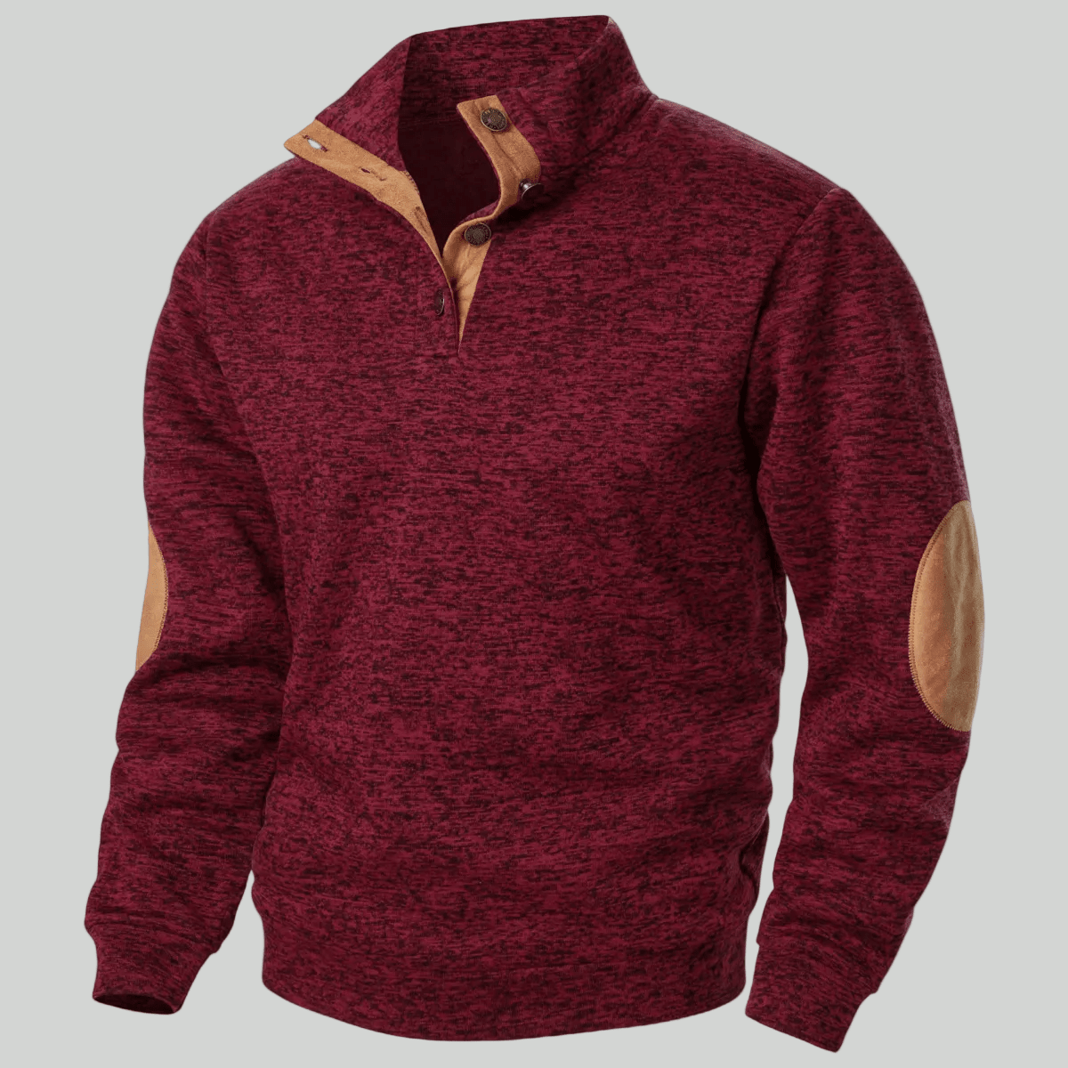 Men’s Knitted Outdoor Sweater – Stand Collar for Cold Weather Use - Bush Range
