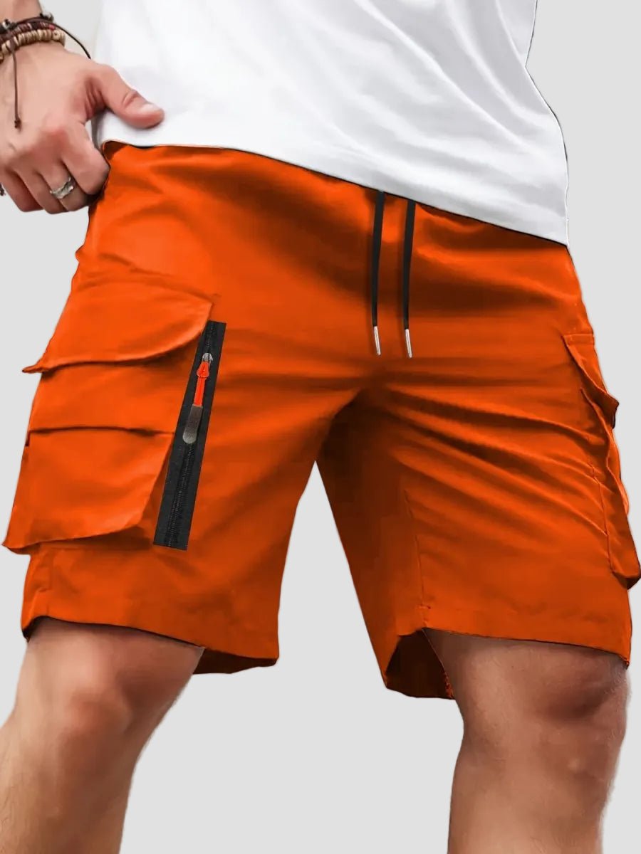 Men’s Lightweight Cargo Shorts with Zip Pockets – Outdoor Hiking Fit - Bush Range