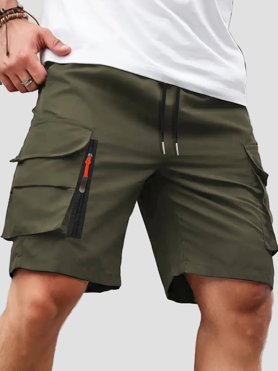 Men’s Lightweight Cargo Shorts with Zip Pockets – Outdoor Hiking Fit - Bush Range