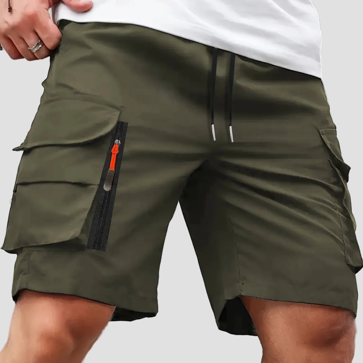 Men’s Lightweight Cargo Shorts with Zip Pockets – Outdoor Hiking Fit - Bush Range