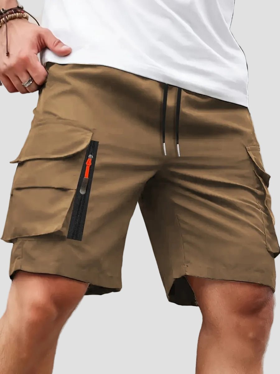 Men’s Lightweight Cargo Shorts with Zip Pockets – Outdoor Hiking Fit - Bush Range