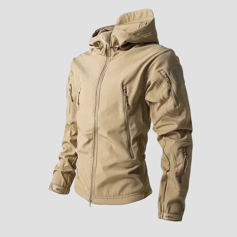 Men’s Softshell Hiking Jacket – Wind - Resistant Fleece - Lined Layer - Bush Range
