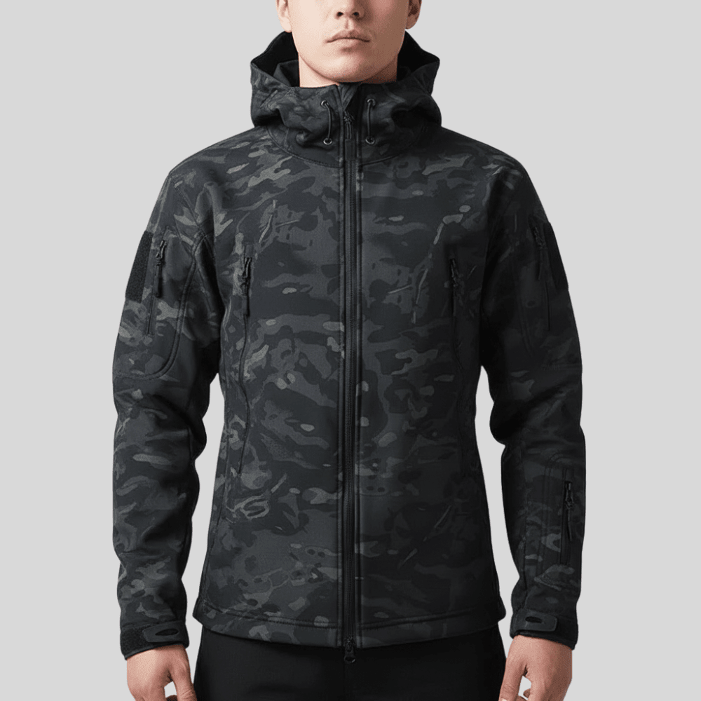 Men’s Softshell Hiking Jacket – Wind - Resistant Fleece - Lined Layer - Bush Range