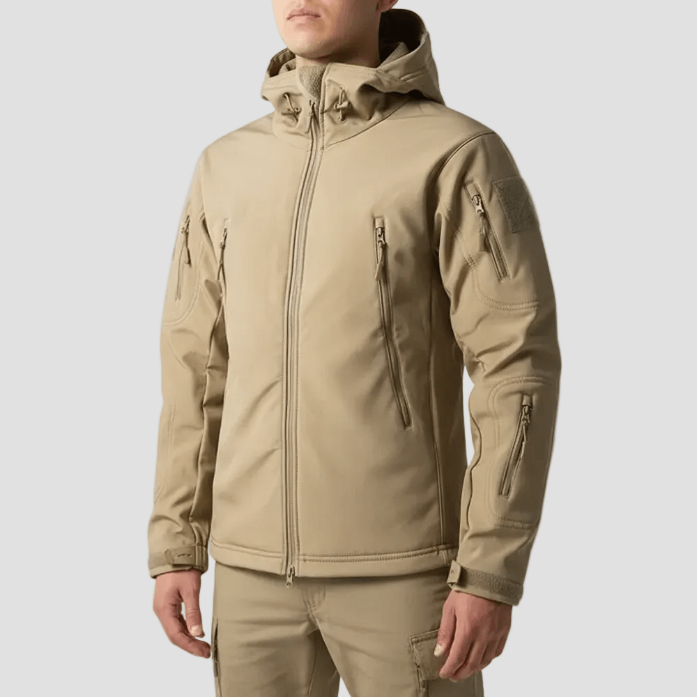 Men’s Softshell Hiking Jacket – Wind - Resistant Fleece - Lined Layer - Bush Range