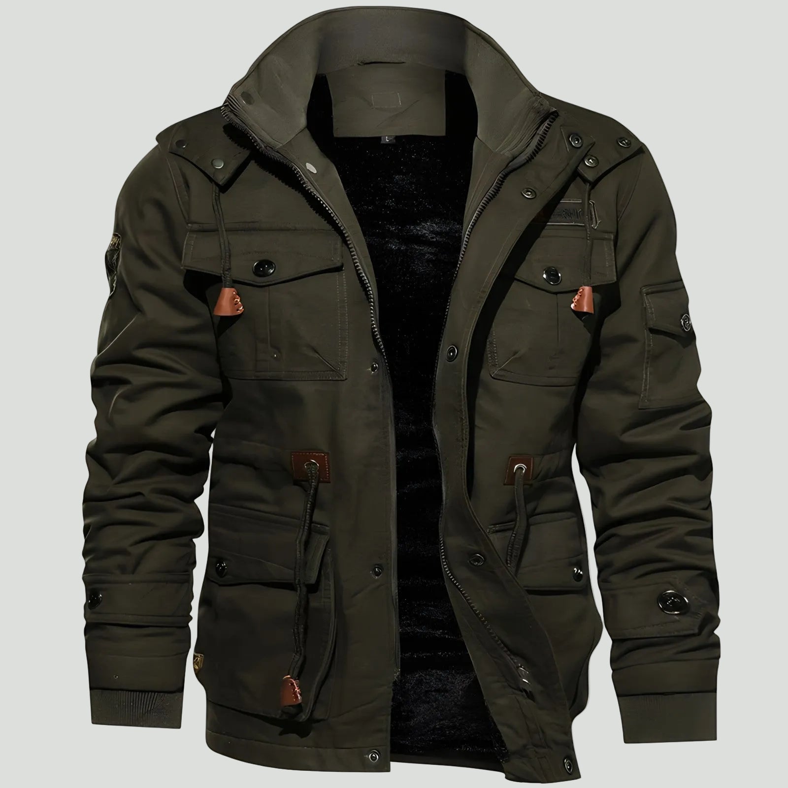 Men’s Tactical Outdoor Jacket – Multi Pocket Design for Cold Weather Use - Bush Range
