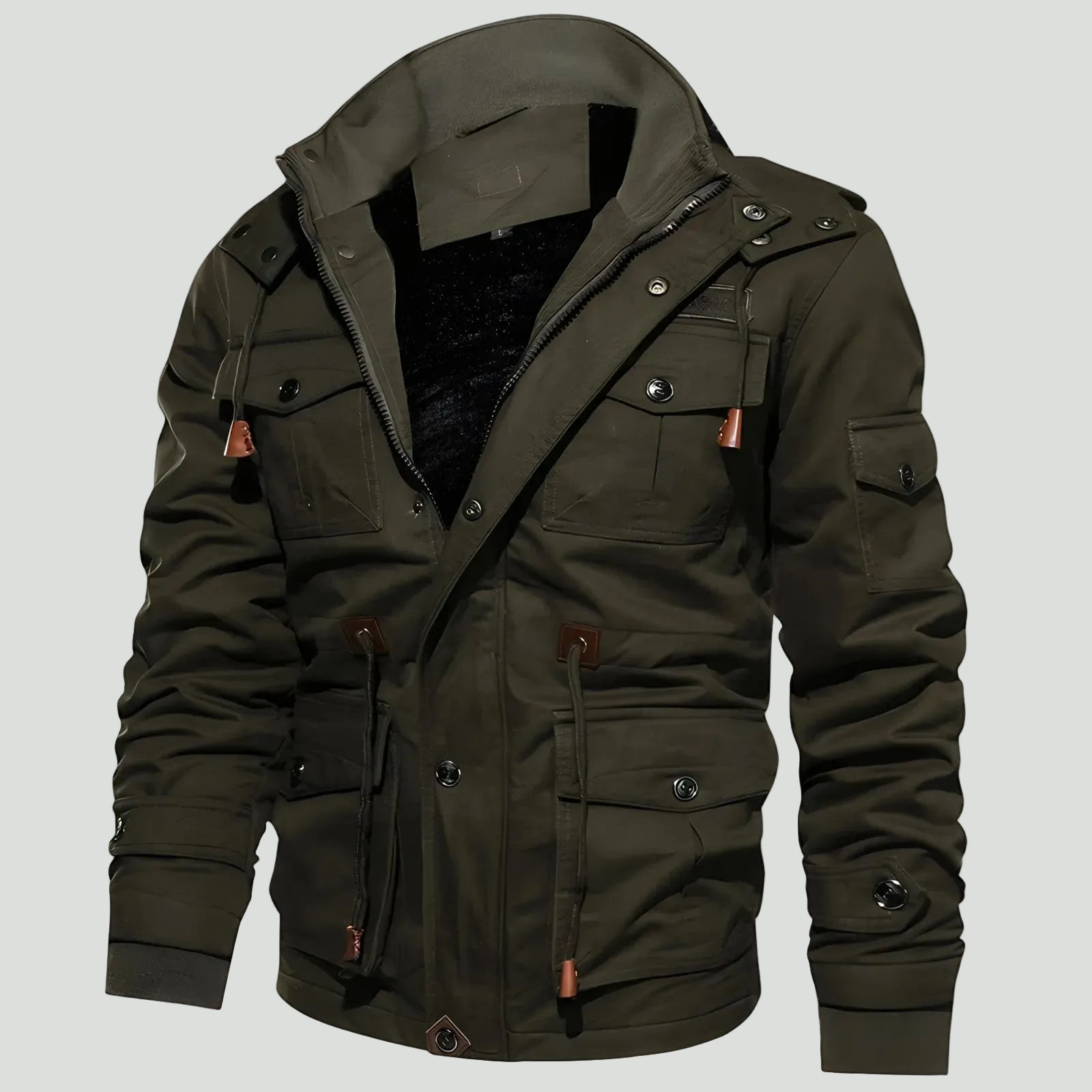 Men’s Tactical Outdoor Jacket – Multi Pocket Design for Cold Weather Use - Bush Range