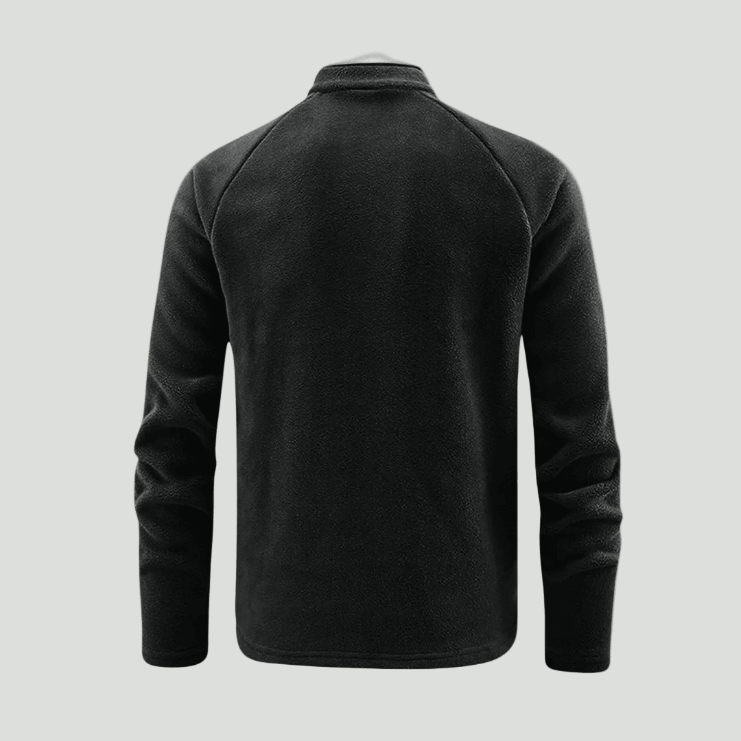 Men’s Thermal Fleece Half - Zip Jacket – Breathable Mid - Layer for Cold Weather - Bush Range