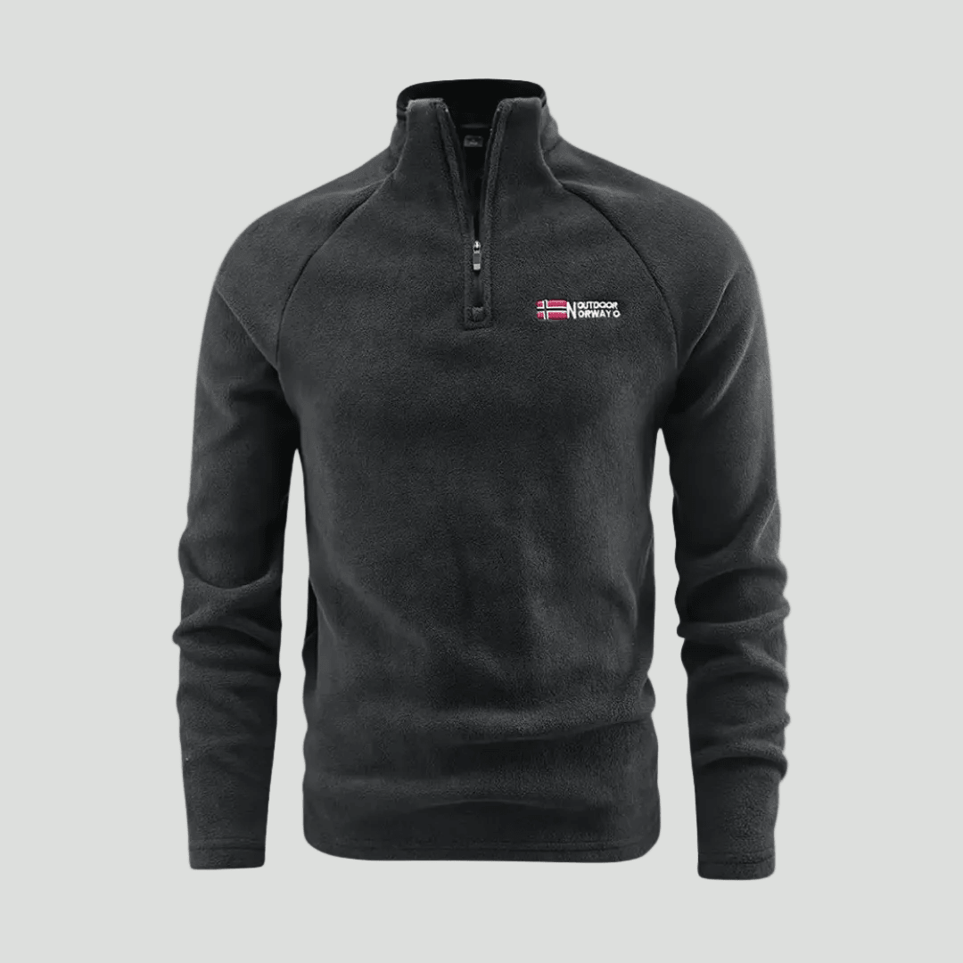 Men’s Thermal Fleece Half - Zip Jacket – Breathable Mid - Layer for Cold Weather - Bush Range