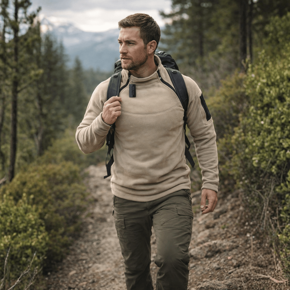 Men’s Warm Fleece Pullover – Breathable Layer for Outdoor Use - Bush Range