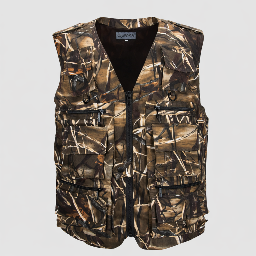 Men’s Camouflage Outdoor Vest – Multi Pocket Utility Design