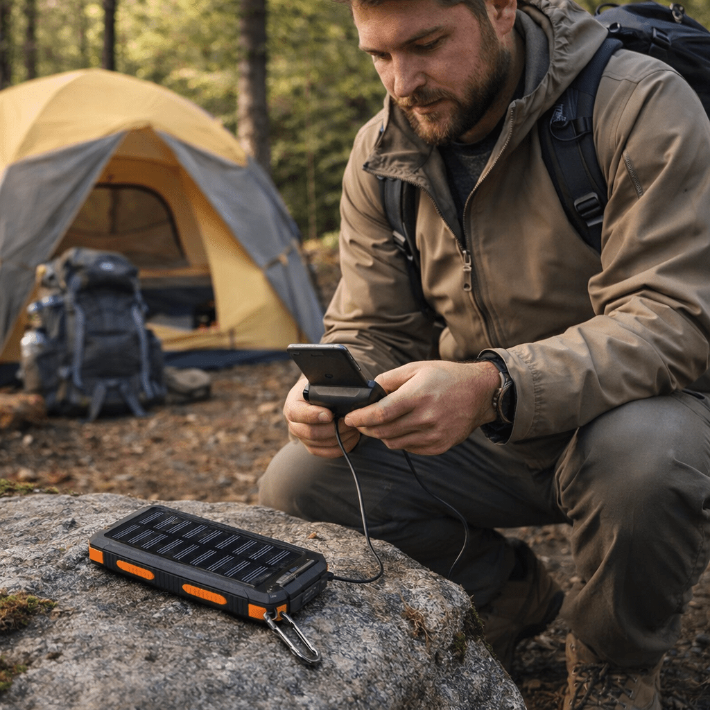 Solar Power Bank 10000 mAh – Waterproof Outdoor Backup Power - Bush Range