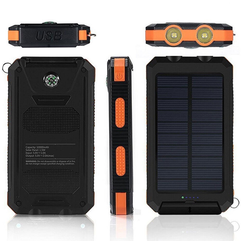 Solar Power Bank 10000 mAh – Waterproof Outdoor Backup Power - Bush Range
