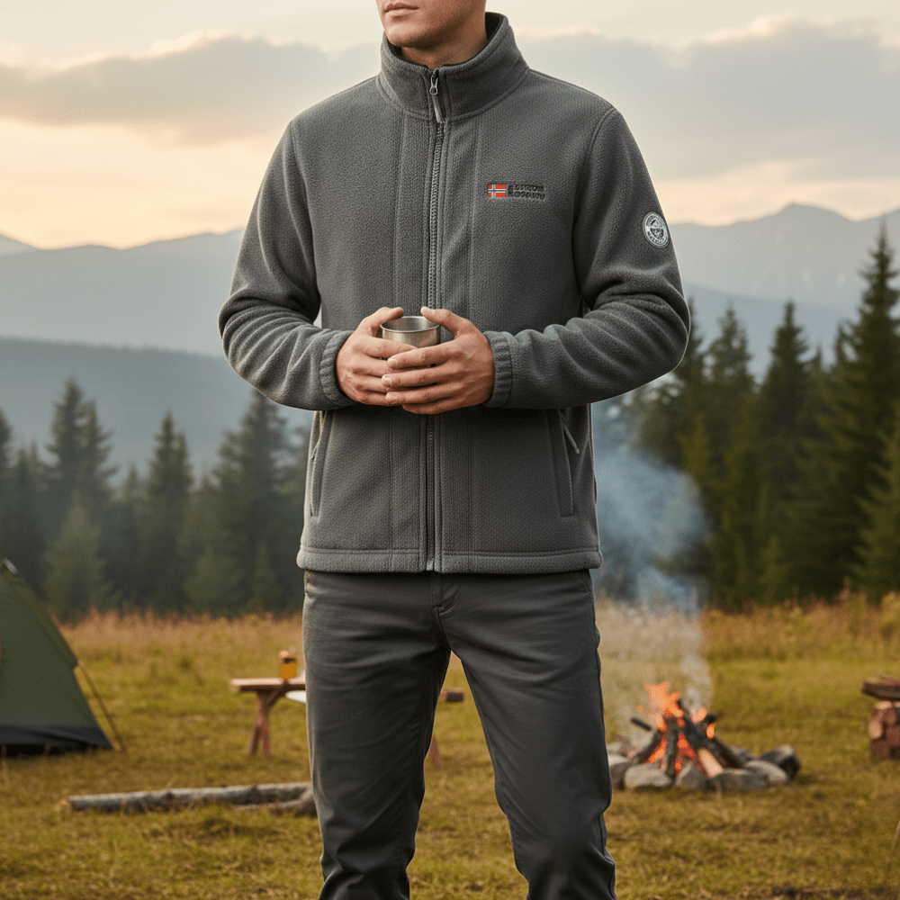 Thermal Breathable Fleece Jacket – Lightweight Mid - Layer for Outdoor Use - Bush Range